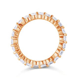 2.25ct Daimond Eternity Ring, 3.00mm Round Cut, 925 Sterling Silver, Rose Gold Plated