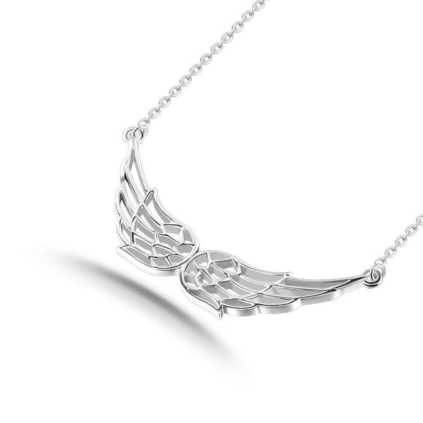 Angel Wing Pendant, Solid Silver 925