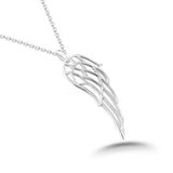 Angel Wing Pendant, Solid Silver 925