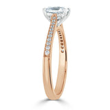 1.20ct Radiant Cut Moissanite Engagement Ring, Classic Style,  Available in White Gold, Platinum, Rose Gold or Yellow Gold
