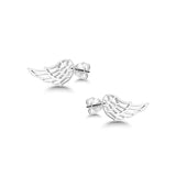 Angel Wing Stud Earrings, 925 Sterling Silver
