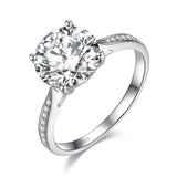 3.00ct Moissanite Diamond Engagement Ring, 925 Sterling Silver