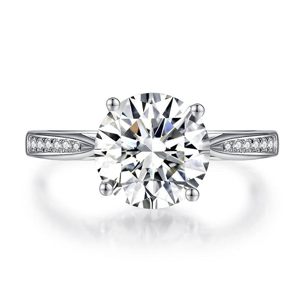 3.00ct Moissanite Diamond Engagement Ring, 925 Sterling Silver