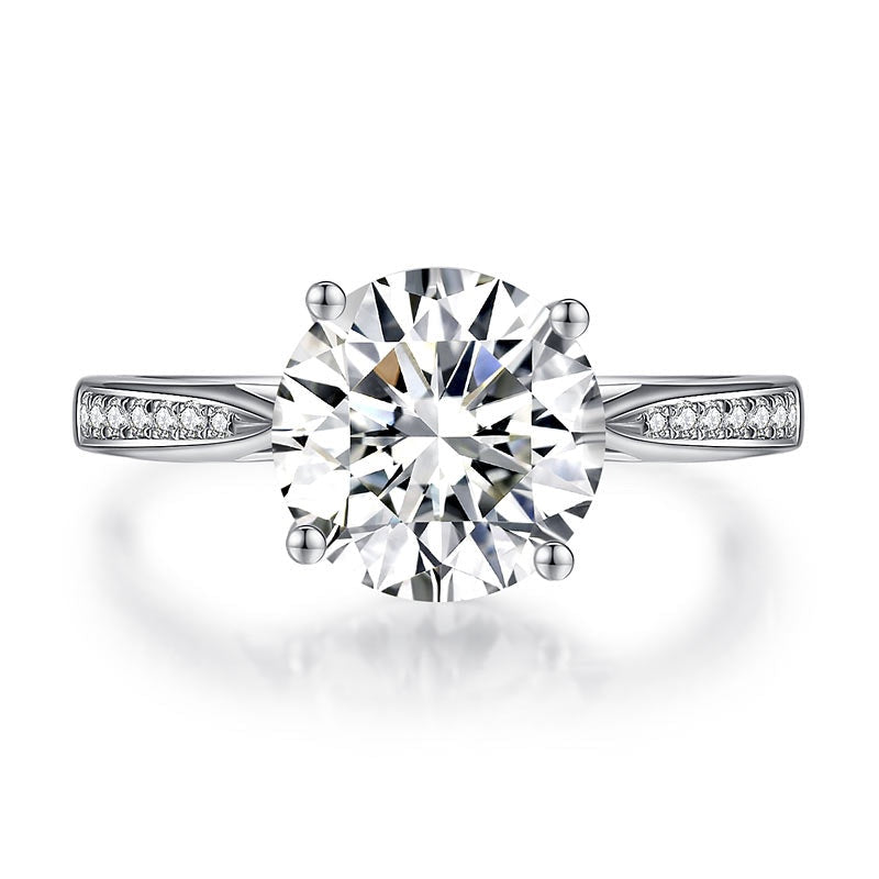 3.00ct Moissanite Diamond Engagement Ring, 925 Sterling Silver