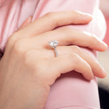3.00ct Moissanite Diamond Engagement Ring, 925 Sterling Silver