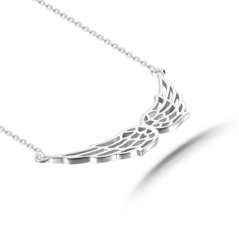 Angel Wing Pendant, Solid Silver 925