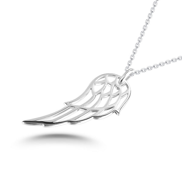 Angel Wing Pendant, Solid Silver 925