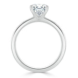 1.00ct  Round Cut Moissanite Engagement Ring, Classic Style,  Available in White Gold, Platinum, Rose Gold or Yellow Gold