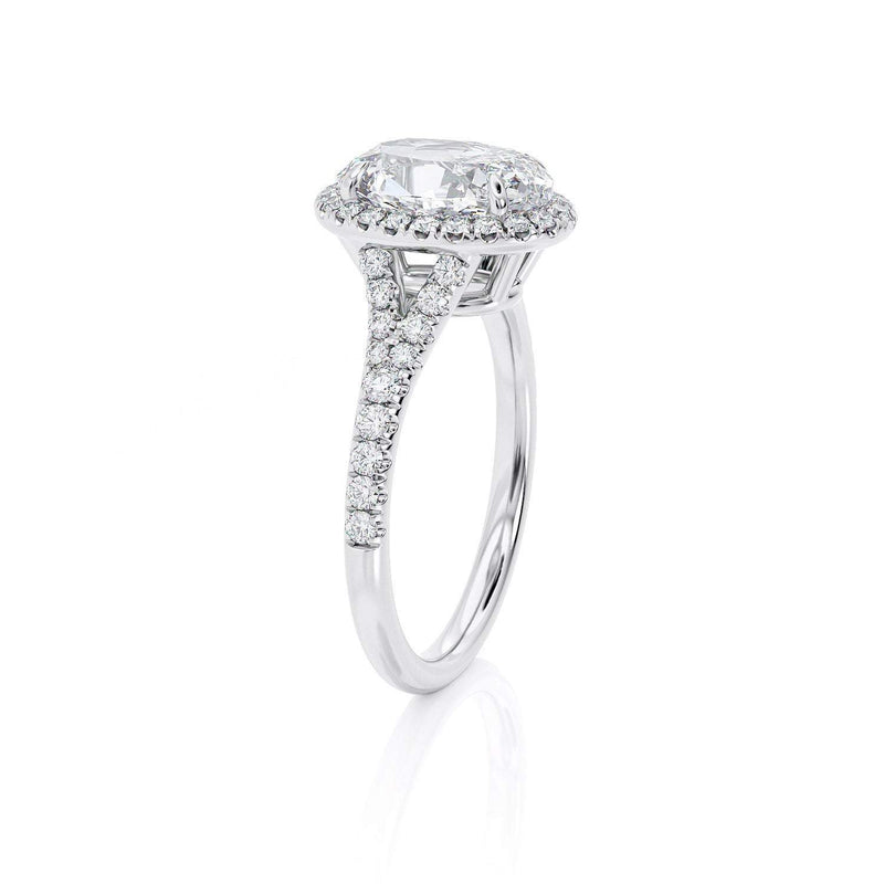 2.50ct Oval Cut Moissanite, Classic Engagement Ring, Available in White Gold or Platinum