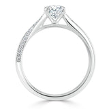 1.00ct Oval Cut Moissanite Engagement Ring, Classic Style,  Available in White Gold, Platinum, Rose Gold or Yellow Gold