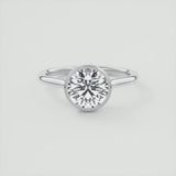 Round Classic Rub-Over Diamond Ring