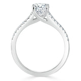 1.30ct Asscher Cut Moissanite Engagement Ring, Classic Style,  Available in White Gold, Platinum, Rose Gold or Yellow Gold