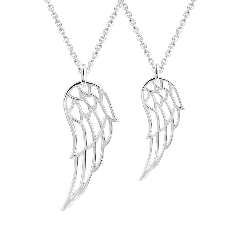 Angel Wing Pendant, Solid Silver 925