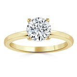 Lab-Diamond, Round Cut Engagement Ring, Classic Style, Choose Your Stone Size and Metal