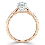 1.00ct  Asscher Cut Moissanite Engagement Ring, Classic Style,  Available in White Gold, Platinum, Rose Gold or Yellow Gold