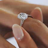 Oval Cut Classic Moissanite Engagement Ring
