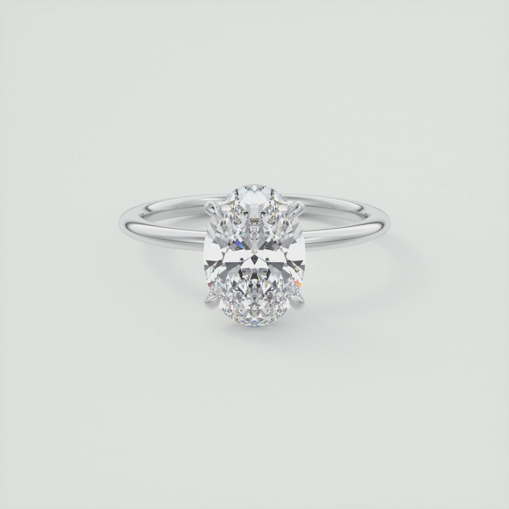 Oval Cut Classic Diamond Engagement Ring