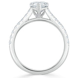 1.00ct  Heart Cut Moissanite Engagement Ring, Classic Style,  Available in White Gold, Platinum, Rose Gold or Yellow Gold