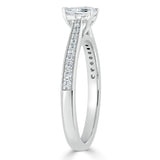1.20ct  Heart Cut Moissanite Engagement Ring, Classic Style,  Available in White Gold, Platinum, Rose Gold or Yellow Gold