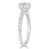 1.00ct  Heart Cut Moissanite Engagement Ring, Classic Style,  Available in White Gold, Platinum, Rose Gold or Yellow Gold