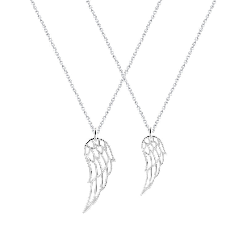 Angel Wing Pendant, Solid Silver 925