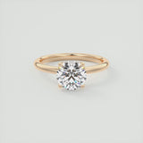 Round Cut Classic Moissanite Engagement Ring