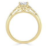 1.00ct Asscher Cut Moissanite Engagement Ring, Vintage Style,  Available in White Gold, Platinum, Rose Gold or Yellow Gold
