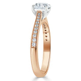 1.00ct  Asscher Cut Moissanite Engagement Ring, Classic Style,  Available in White Gold, Platinum, Rose Gold or Yellow Gold