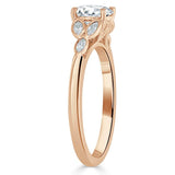 1.00ct Asscher Cut Moissanite Engagement Ring, Vintage Style,  Available in White Gold, Platinum, Rose Gold or Yellow Gold