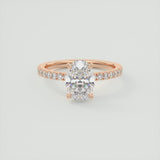 Oval Vintage Floral Bezel Moissanite Engagement Ring