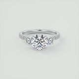 Oval Cut 3 Stone Moissanite Engagement Ring