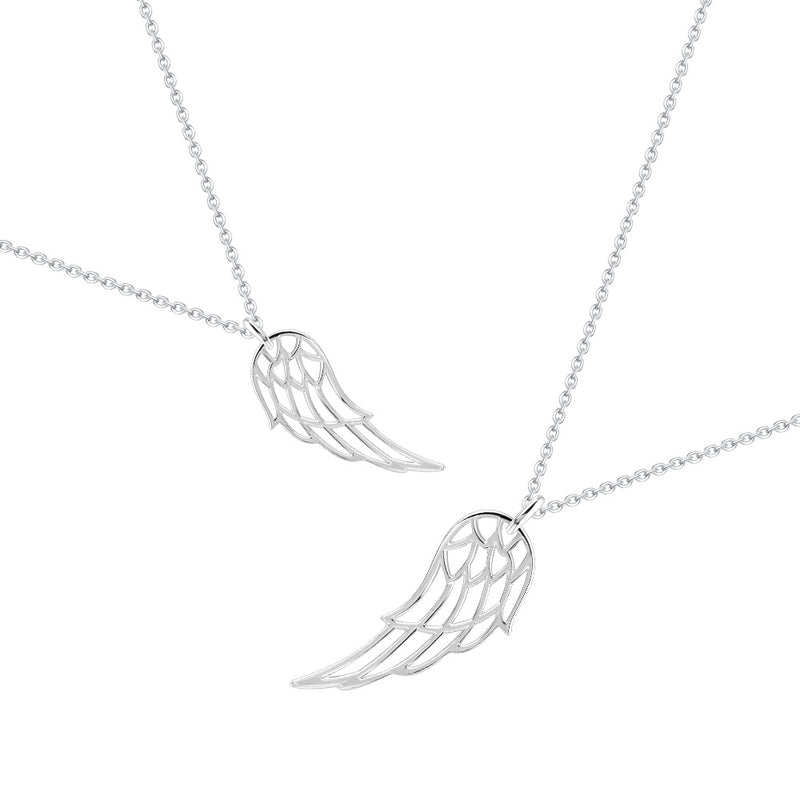 Angel Wing Pendant, Solid Silver 925