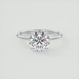Round Cut Classic Moissanite Engagement Ring