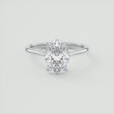 Oval Cut Classic Moissanite Engagement Ring