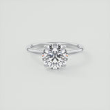 Round Cut Classic Moissanite Engagement Ring