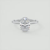 Oval Cut Modern Moissanite Ring