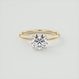 Round Cut Classic Moissanite Engagement Ring