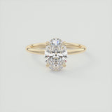 Oval Cut Modern Moissanite Ring
