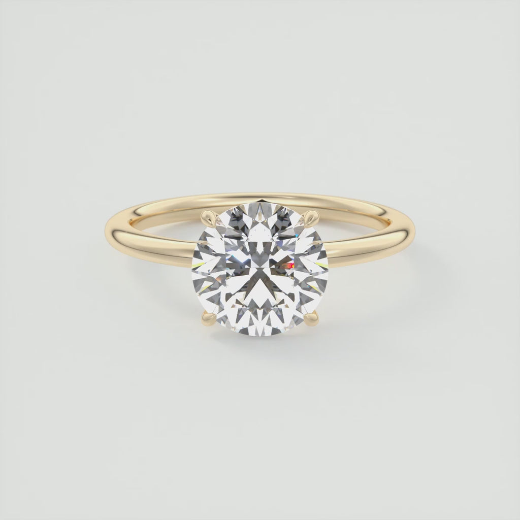 Round Cut Classic Moissanite Engagement Ring
