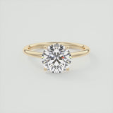 Round Cut Classic Moissanite Engagement Ring