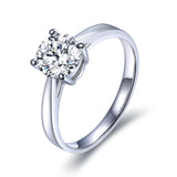 Lab-Diamond Classic Round Cut Engagement Ring, Choose Your Stone Size and Metal