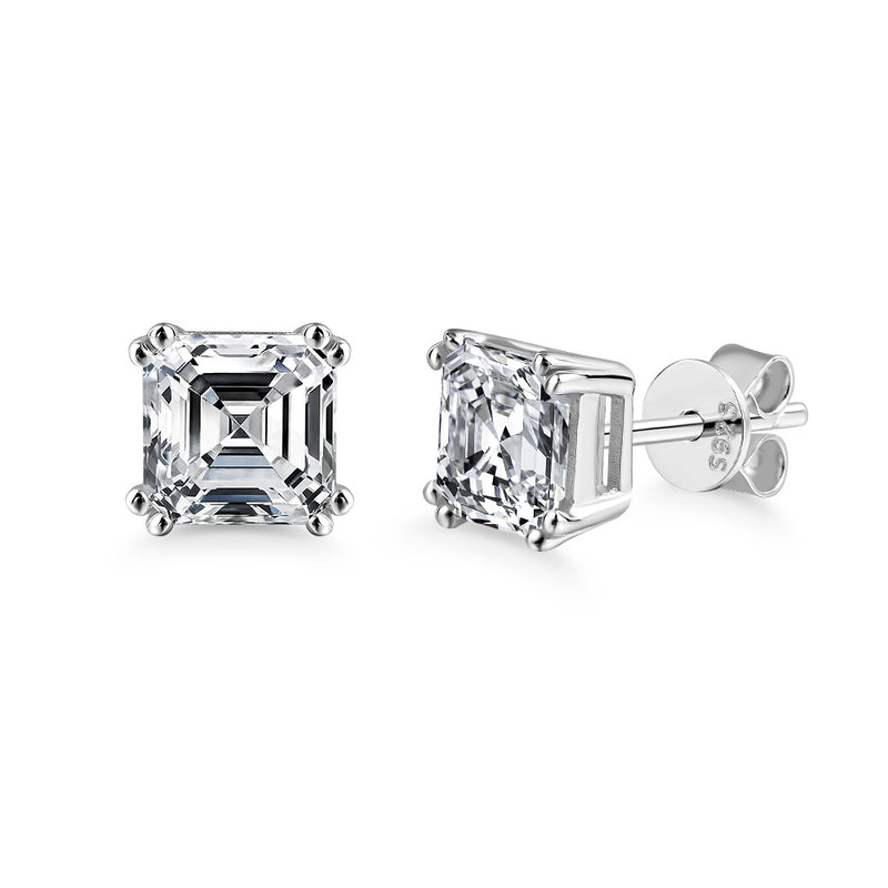 3.00ct Total, Moissanite Pendant & Earring Set, 925 Sterling Silver