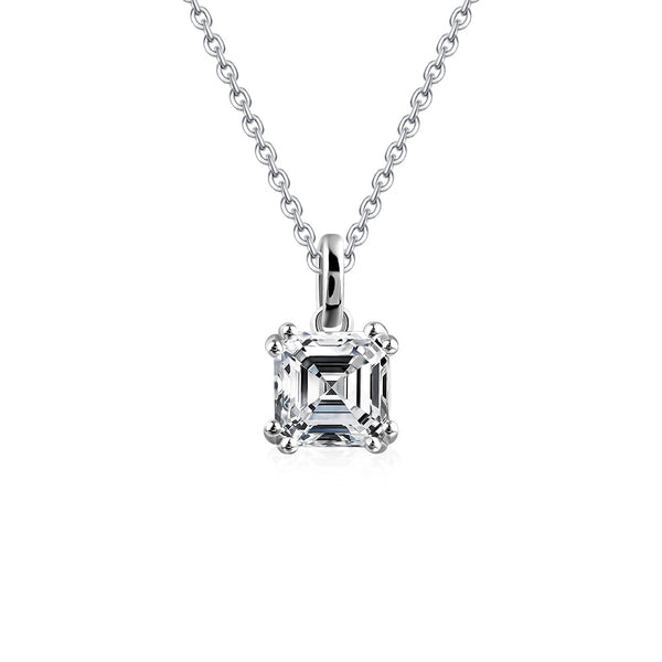 1.00ct Moissanite Pendant, 925 Sterling Silver