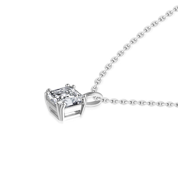 1.00ct Moissanite Pendant, 925 Sterling Silver