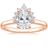 1.25ct Vintage Oval Cut Moissanite Halo Engagement Ring,  Available in White Gold, Platinum, Rose Gold or Yellow Gold
