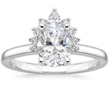 1.25ct Vintage Oval Cut Moissanite Halo Engagement Ring,  Available in White Gold, Platinum, Rose Gold or Yellow Gold