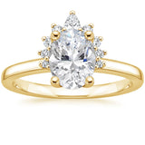 1.25ct Vintage Oval Cut Moissanite Halo Engagement Ring,  Available in White Gold, Platinum, Rose Gold or Yellow Gold