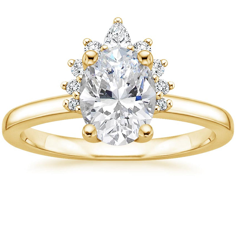 1.25ct Vintage Oval Cut Moissanite Halo Engagement Ring,  Available in White Gold, Platinum, Rose Gold or Yellow Gold