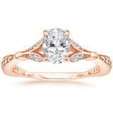 1.35ct Vintage Oval Cut Moissanite  Engagement Ring,  Available in White Gold, Platinum, Rose Gold or Yellow Gold