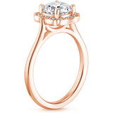 1.25ct Vintage Oval Cut Moissanite  Halo Engagement Ring,  Available in White Gold, Platinum, Rose Gold or Yellow Gold